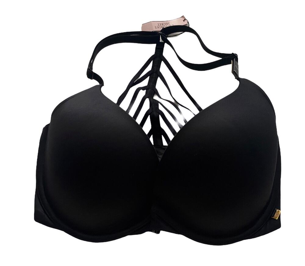 Victoria's Secret Very Sexy Lightly Lined Plunge Black Front Close Bra Nwt 32DDD